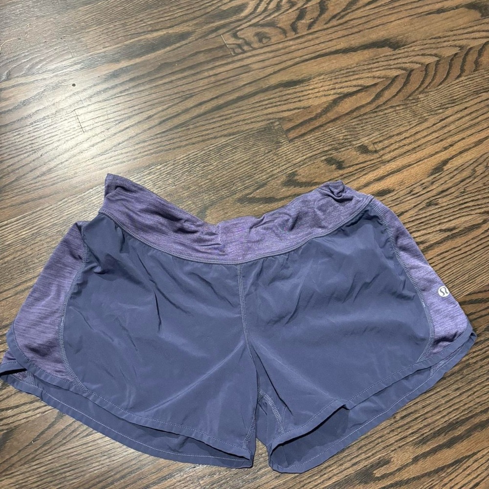 Lululemon Athletica Purple Athletic Shorts with Breathable Design